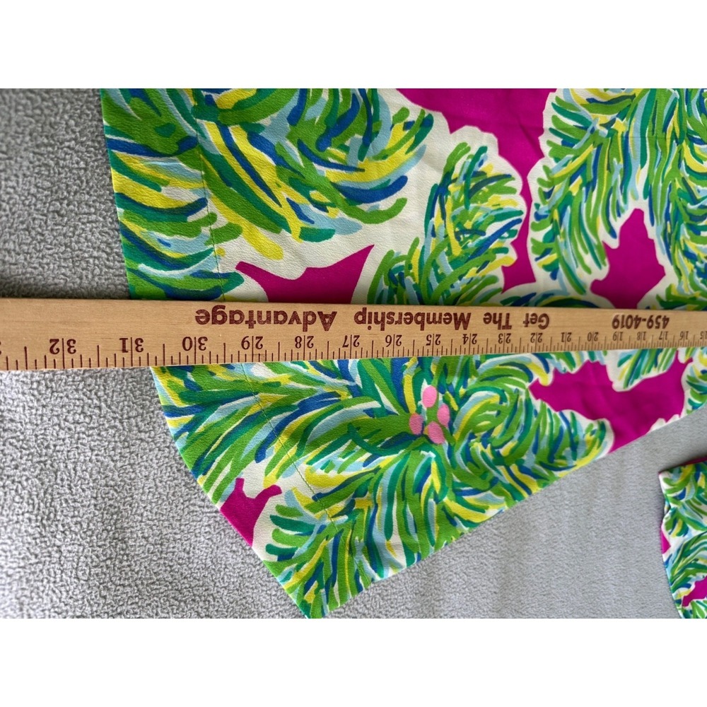 Southern Frock Dress Womens Small Tropical Floral Bell Sleeve Florida Beach Mini - Picture 3 of 8